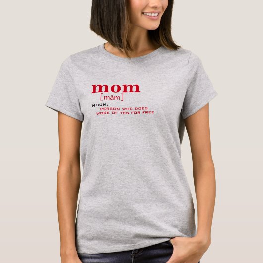 Moeder Funny Mam Dictionary Betekenis Shirt design (Voorkant)