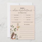 Moeder Gans Baby shower Advies & Voorspellingen Ka Kaart (Voorkant)