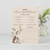 Moeder Gans Baby shower Advies & Voorspellingen Ka Kaart (Staand voorkant)
