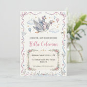 moeder gans babyshower uitnodigingen (Staand voorkant)