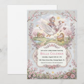 moeder gans babyshower uitnodigingen (Voorkant / Achterkant)