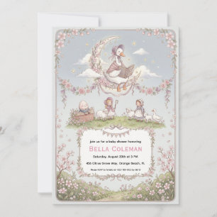 moeder gans babyshower uitnodigingen