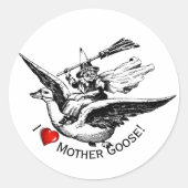 Moeder Gans Dag Ronde Sticker (Voorkant)