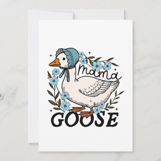 Moeder Gans Domme Gans Moederdag Feestdagenkaart (Voorkant)