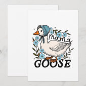 Moeder Gans Domme Gans Moederdag Feestdagenkaart (Voorkant / Achterkant)