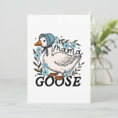 Moeder Gans Domme Gans Moederdag Feestdagenkaart (Staand voorkant)