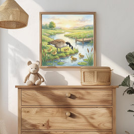 Moeder Gans en de ganzenkuikens kinderdagverblijf Poster