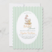 Moeder Gans en Gansje Baby Shower Uitnodiging (Voorkant)