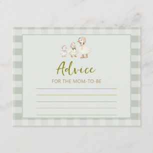 Moeder Gans Gansje Baby Shower Advies Voor Moeders Informatiekaartje