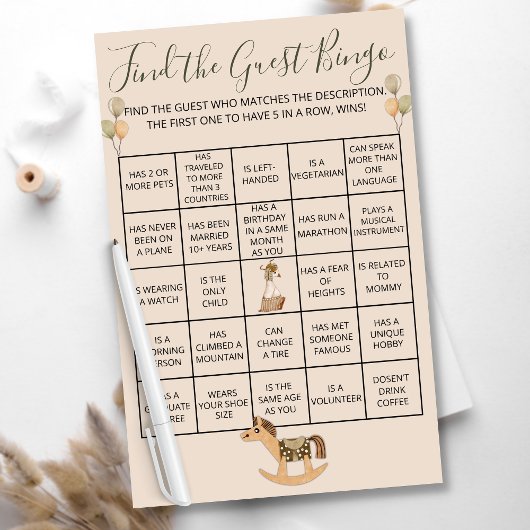 Moeder Gans Geslacht Neutraal Baby shower Bingo Sp Flyer