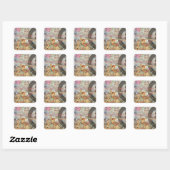 Moeder Gans Sprookje Vierkante Sticker (Vel)