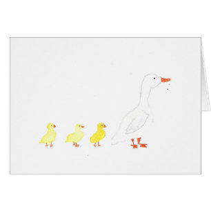 Moeder Gans Watercolor Print Wenskaart