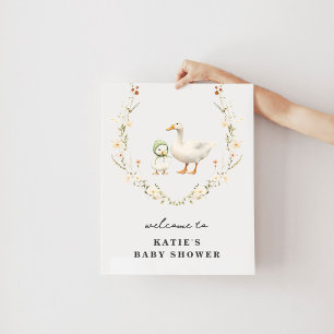 Moeder Gans Welkomstposter voor Baby Shower Poster