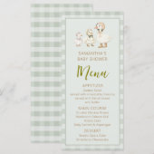 Moeder Ganzen en Gansje Baby Shower Menu (Voorkant / Achterkant)