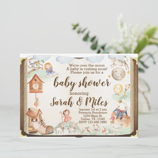 Moeder Ganzen Uitnodiging voor Baby Shower (Staand voorkant)