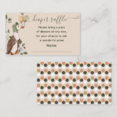 Moeder Ganzenballonnen Luier Raffle Baby shower Informatiekaartje (Voorkant / Achterkant)