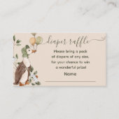 Moeder Ganzenballonnen Luier Raffle Baby shower Informatiekaartje (Voorkant)