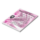 Moeder gedicht - 60e verjaardag notitieblok (Linkerzijde)