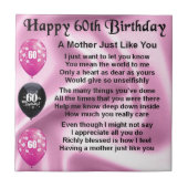 Moeder gedicht - 60e verjaardag tegeltje (Voorkant)