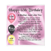 Moeder gedicht - 65e verjaardag notitieblok (Voorkant)