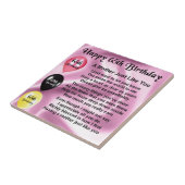 Moeder gedicht - 65e verjaardag tegeltje (Zijkant)