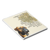 Moeder gedicht - Boxer Dog Design Notitieblok (Schuin)