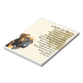 Moeder gedicht - Boxer Dog Design Notitieblok (Linkerzijde)