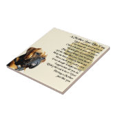 Moeder gedicht - Boxer Dog Design Tegeltje (Zijkant)