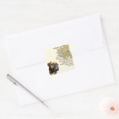 Moeder gedicht - Boxer Dog Design Vierkante Sticker (Envelop)