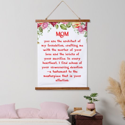 Moeder Gedicht Hangend Wandkleed (Slaapkamer)