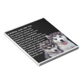 Moeder gedicht - Husky Dogs Design Notitieblok (Schuin)