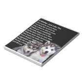 Moeder gedicht - Husky Dogs Design Notitieblok (Linkerzijde)