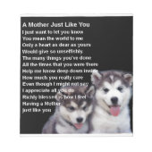 Moeder gedicht - Husky Dogs Design Notitieblok (Voorkant)