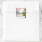 Moeder gedicht - kerstontwerp vierkante sticker (Tas)