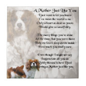 Moeder gedicht - Koning Charles Spaniel Design Tegeltje (Voorkant)