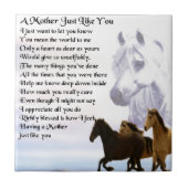Moeder gedicht - Ontwerp van paarden Tegeltje (Voorkant)