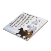 Moeder gedicht - Ontwerp van paarden Tegeltje (Zijkant)