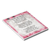 Moeder gedicht - Roze Floral Design Notitieblok (Schuin)