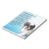 Moeder gedicht - Shih Tzu Design Notitieblok (Linkerzijde)