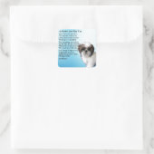 Moeder gedicht - Shih Tzu Design Vierkante Sticker (Tas)