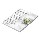 Moeder gedicht - Wedding Bouquet Design Notitieblok (Linkerzijde)