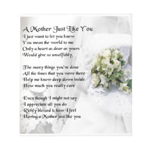 Moeder gedicht - Wedding Bouquet Design Notitieblok
