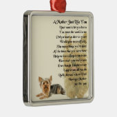 Moeder gedicht - Yorkshire Terrier Design Metalen Ornament (Rechts)