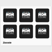 Moeder geeft de beste moeder ter wereld vierkante sticker (Vel)