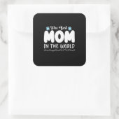 Moeder geeft de beste moeder ter wereld vierkante sticker (Tas)