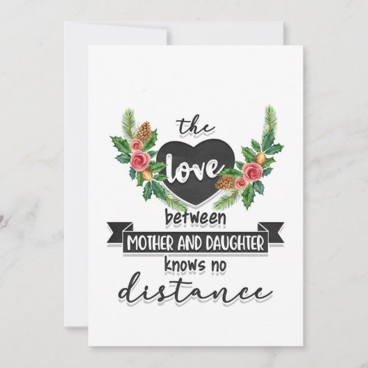 Moeder geeft de liefde tussen moeder en dochter bedankkaart (Voorkant)