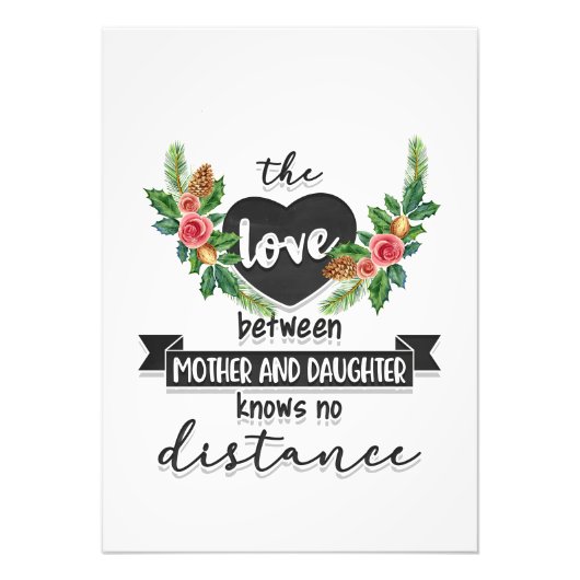 Moeder geeft de liefde tussen moeder en dochter foto afdruk (Voorkant)