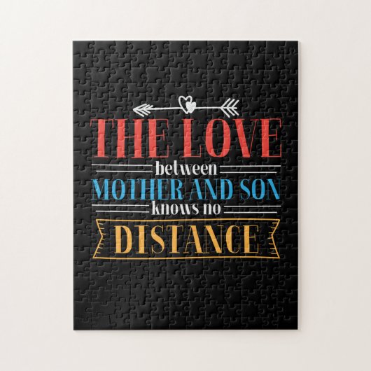 Moeder geeft de liefde tussen moeder en zoon legpuzzel (Verticaal)