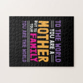 Moeder geeft de wereld je moeder. legpuzzel (Horizontaal)