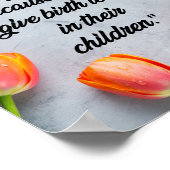 Moeder geeft geboorte aan de toekomst poster (Hoek)